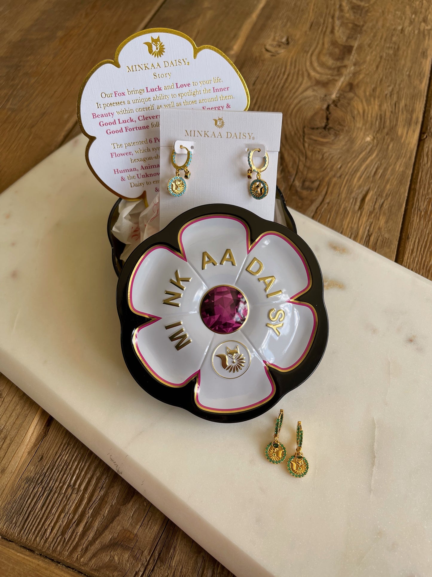 Lucky Charlie Fox Huggie Earrings