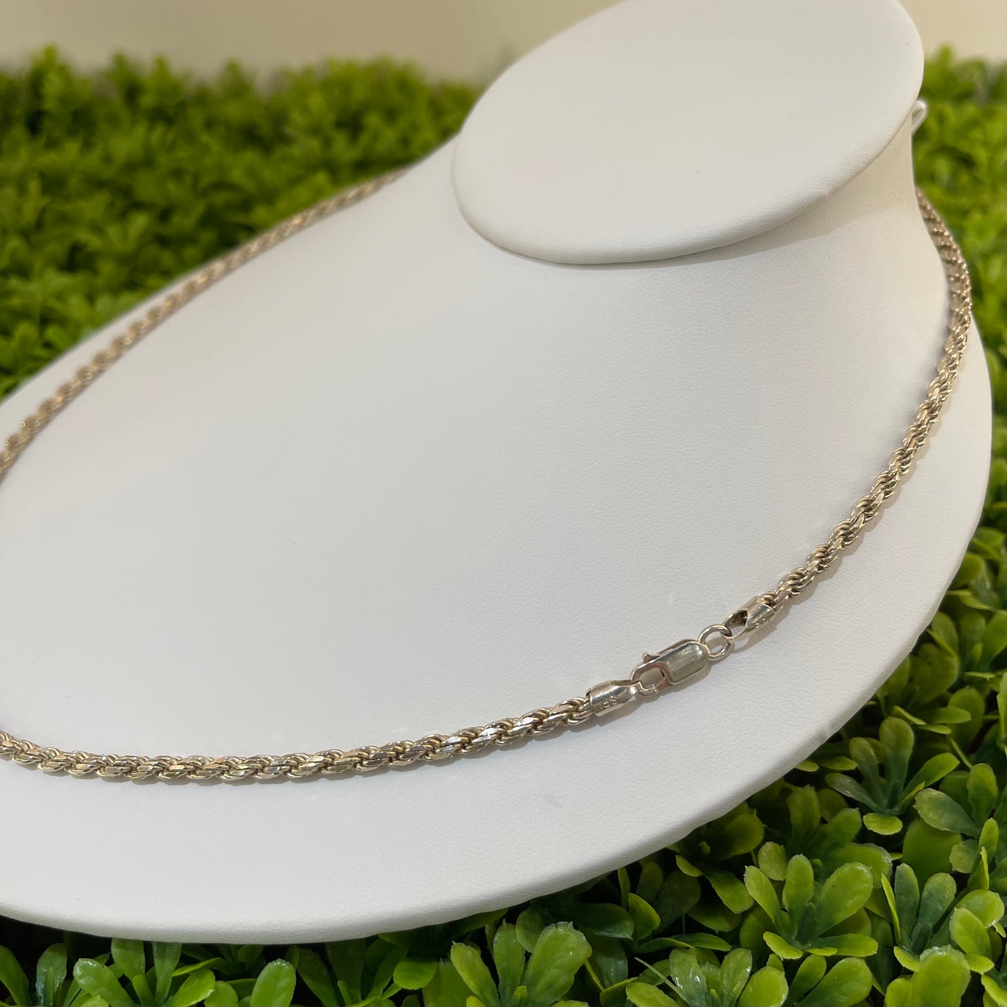 Vintage Sterling Silver Twisted Snake Chain