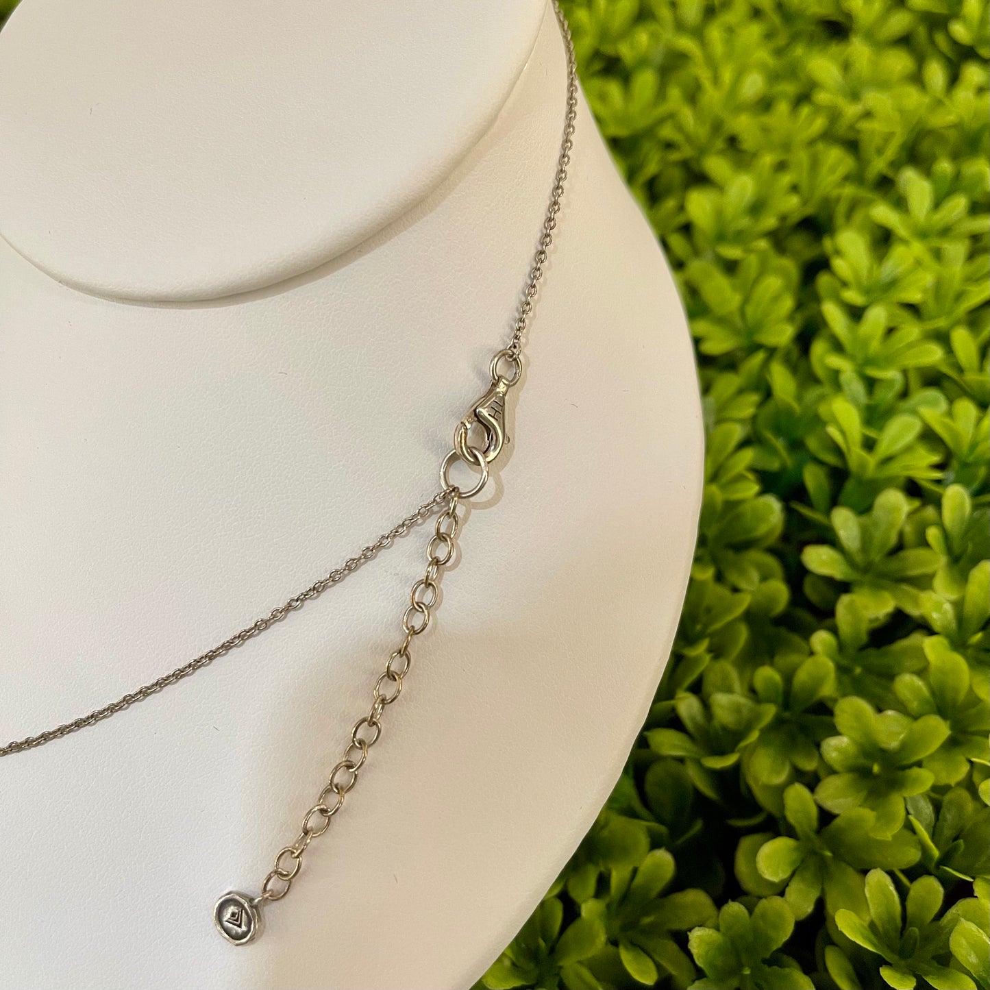 Vintage Sterling Silver Antiqued Key Necklace