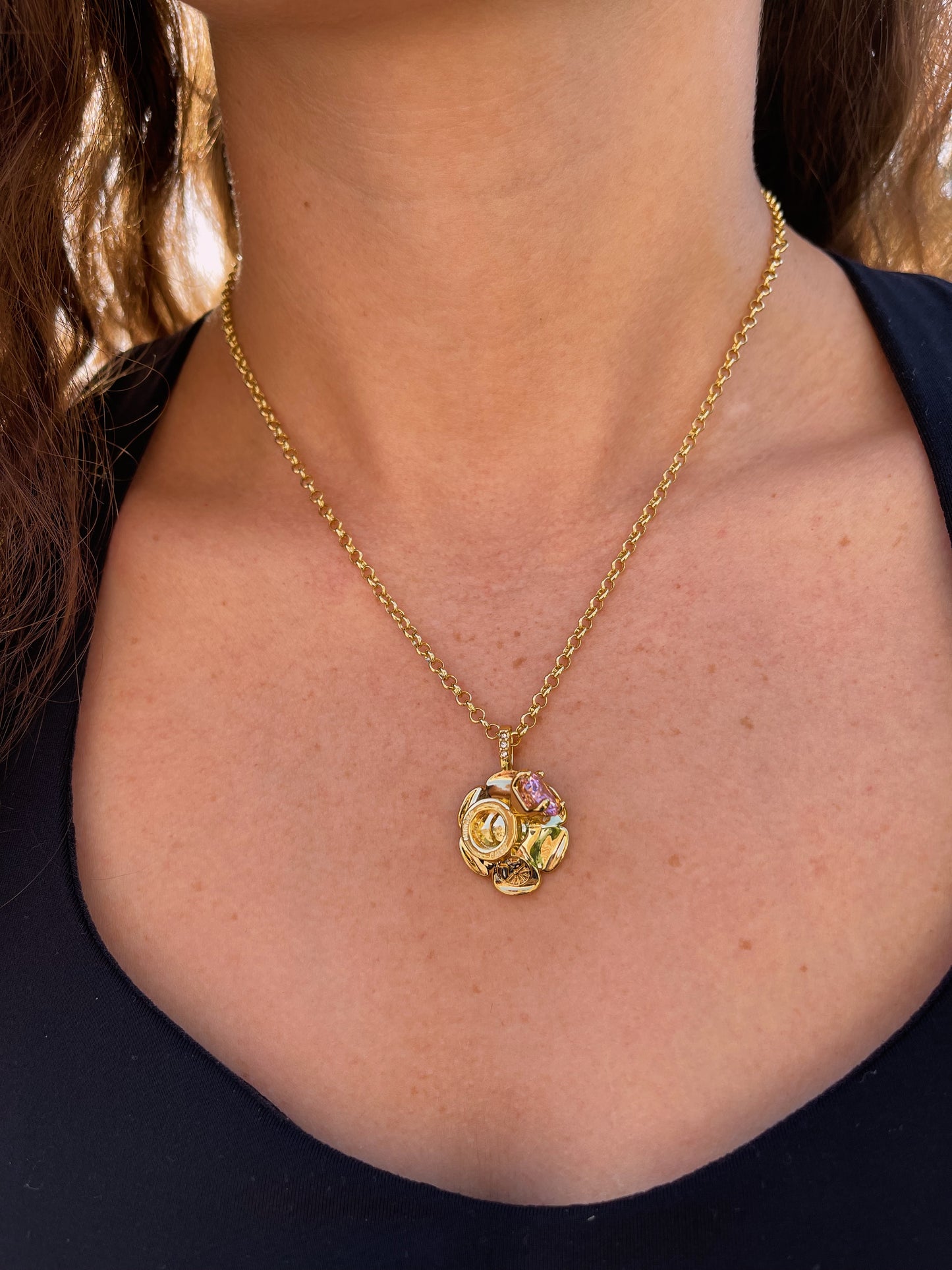 Diana's Diamond Ring Daisy Necklace