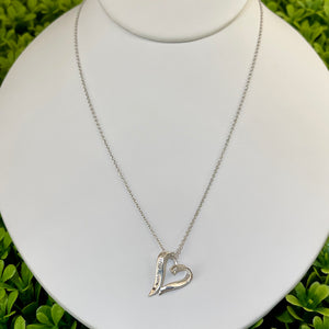 Vintage Sterling Silver Mother Saying Heart Necklace