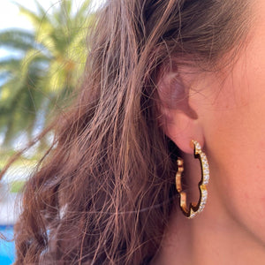 hoop earrings with crystals