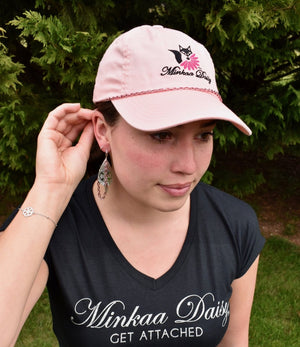 Blush Hat with Pink Chain - Minkaa Daisy