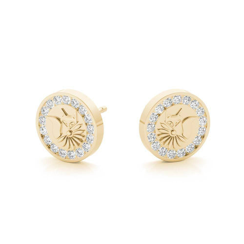 fox stud earrings lucky nine tail