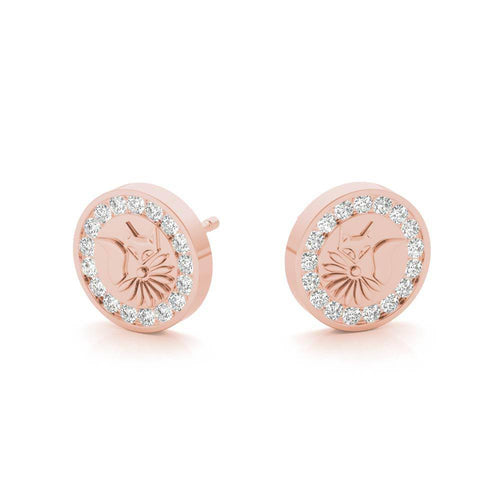 fox stud earrings lucky nine tail