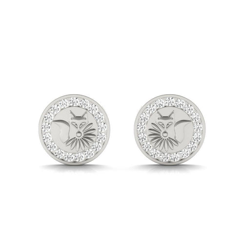 fox stud earrings lucky nine tail