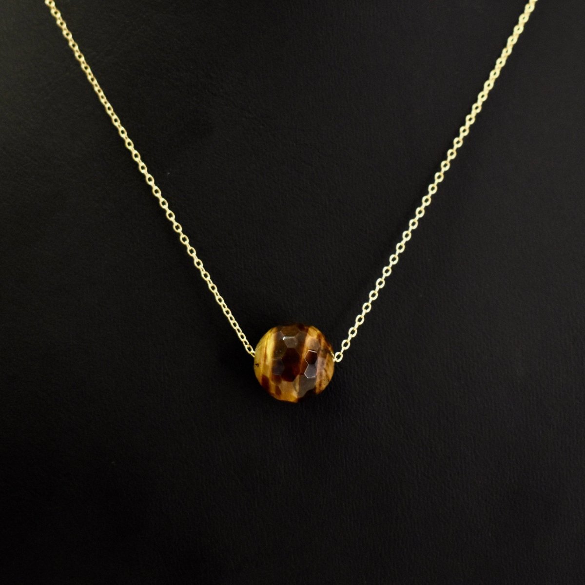 Genuine Tigers Eye Cub Necklace - Minkaa Daisy