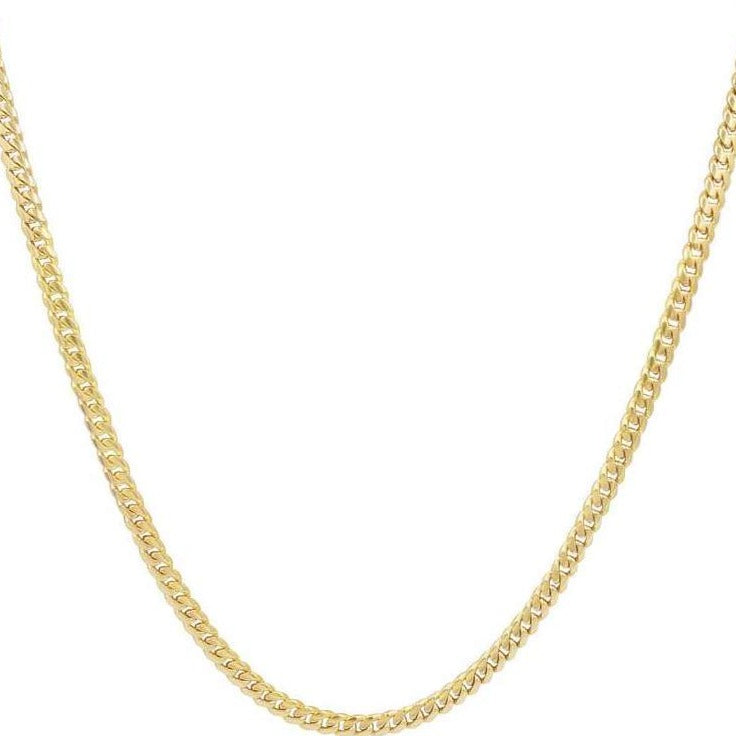 Gold Plated 4mm Cuban Link Chain - Minkaa Daisy