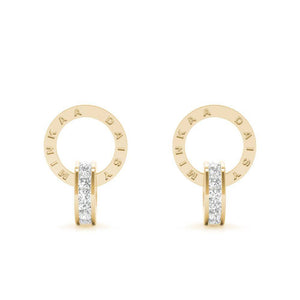 Sterling Silver Micro Hula Hoop Logo Earrings - Minkaa Daisy