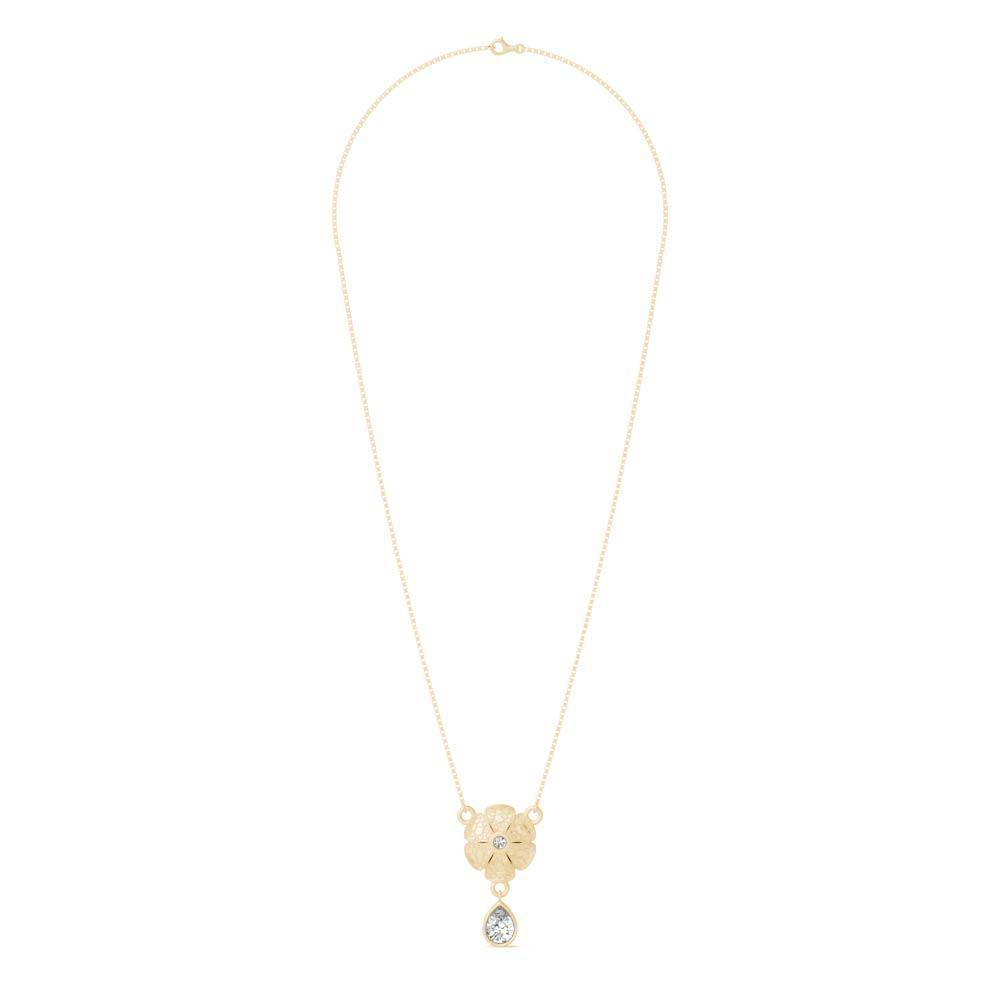 Sterling Silver Passionate & Pear Daisy Necklace - Minkaa Daisy