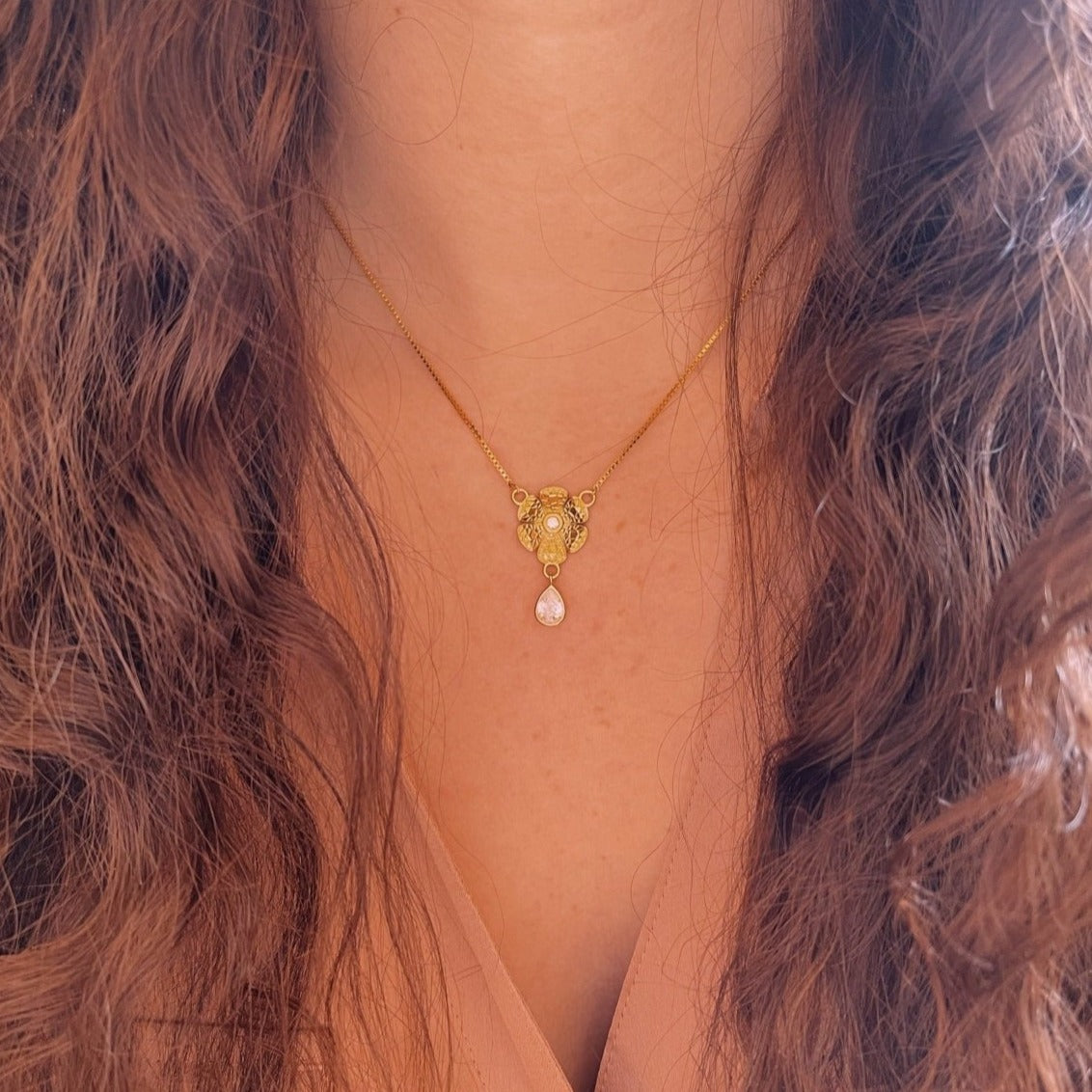 Sterling Silver Passionate & Pear Daisy Necklace - Minkaa Daisy