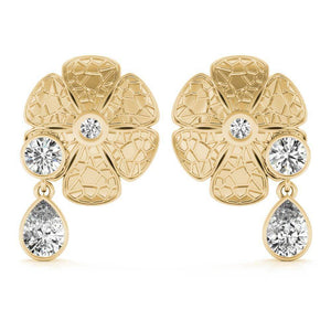 Sterling Silver Passionate & Pear Dazzling Daisy Stud Earring - Minkaa Daisy