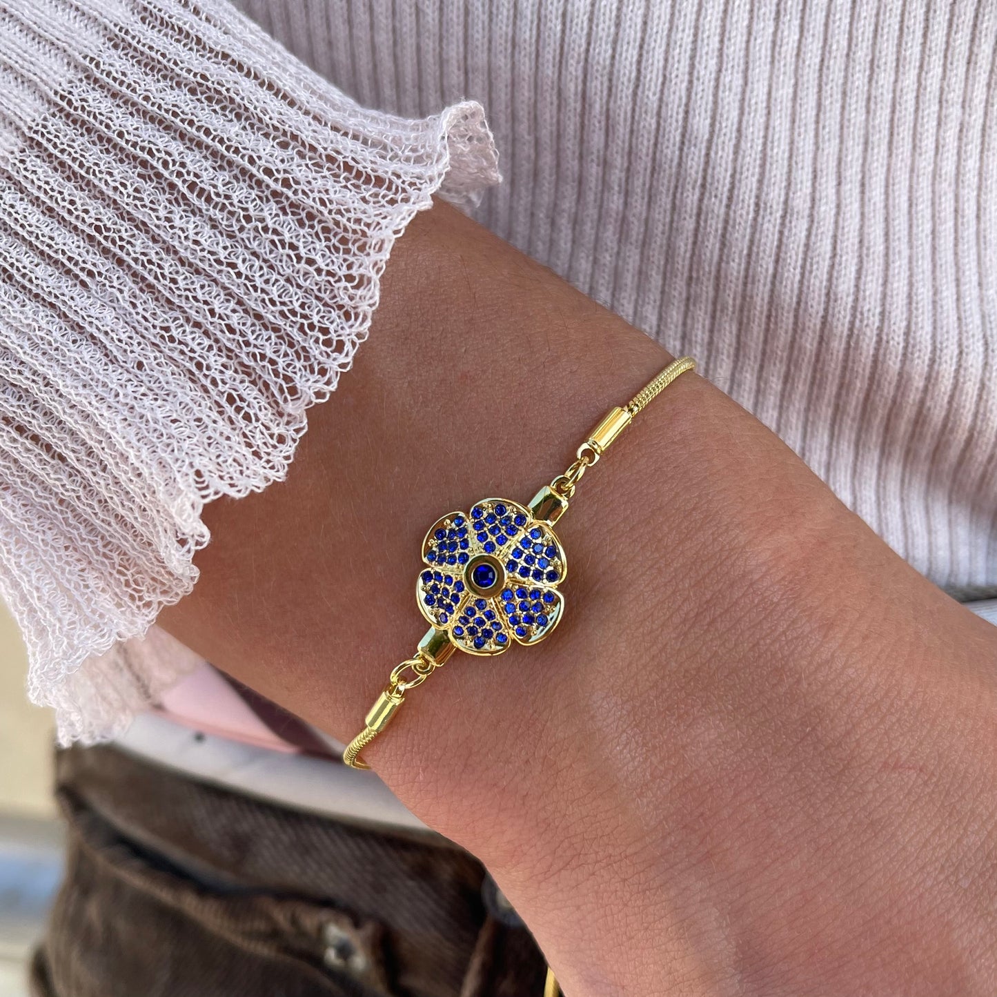 Haven Pavé Daisy Bracelet