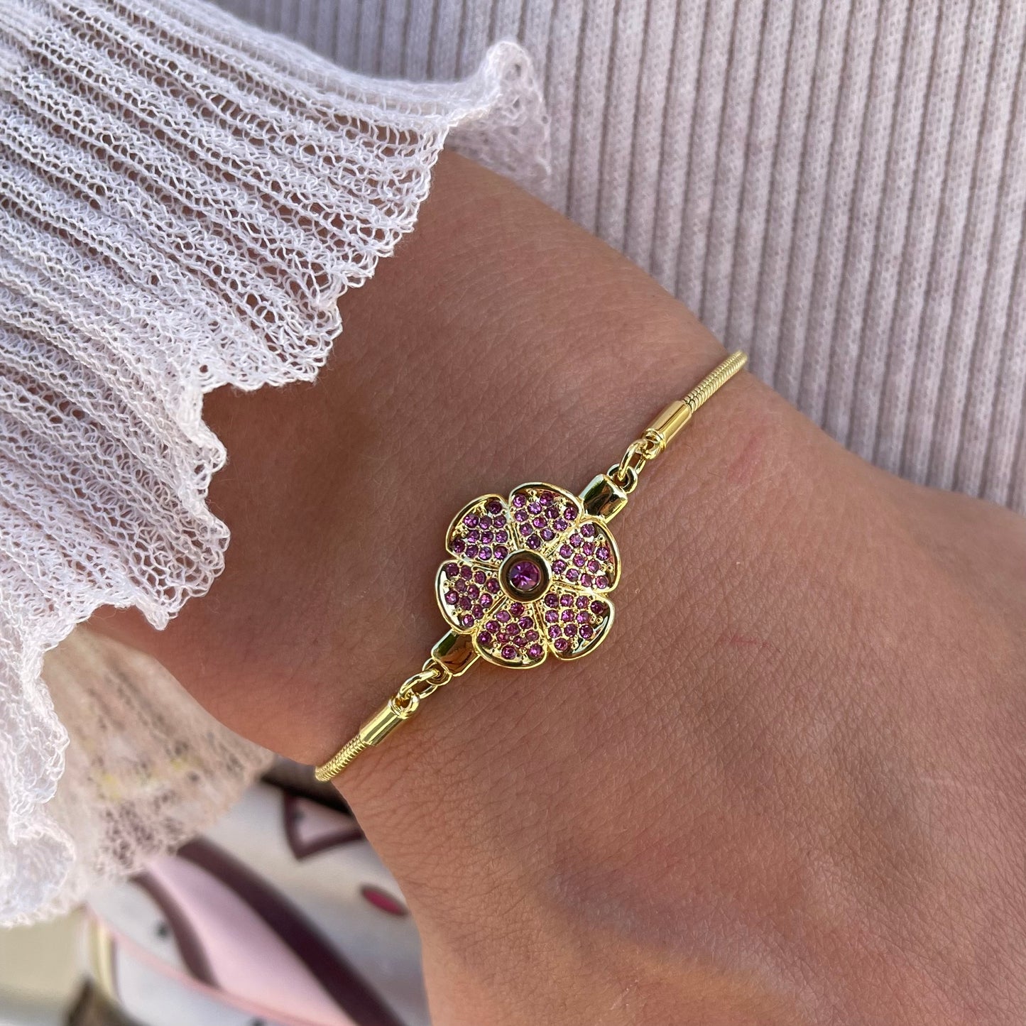 Haven Pavé Daisy Bracelet