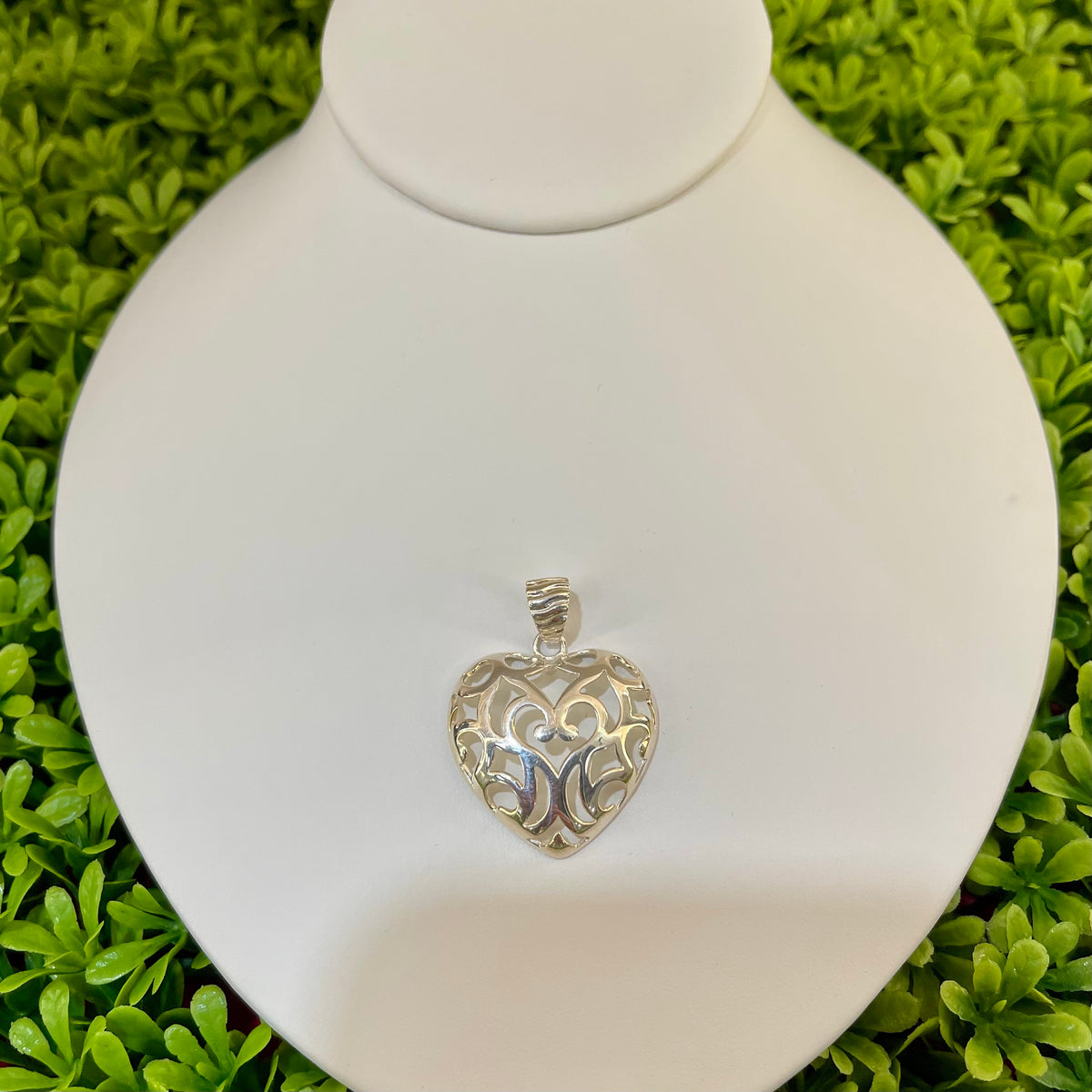 Pendentif Cœur En Plaqué Or Et Argent Sterling Vintage - Neuf Avec étiquettes - Cadeau Amour