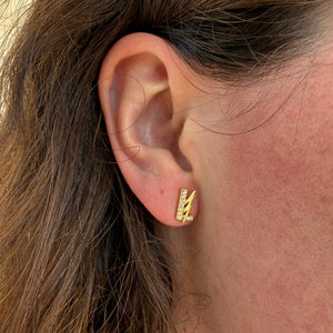 Lightning Bolt Stud Earrings