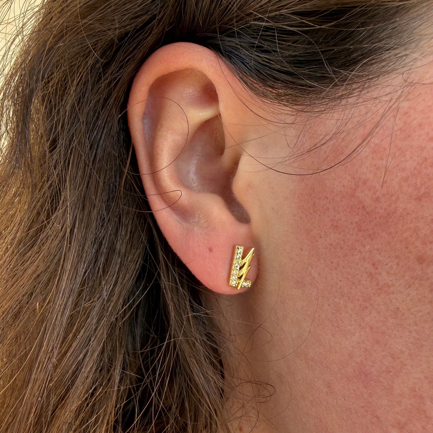 Lightning Bolt Stud Earrings