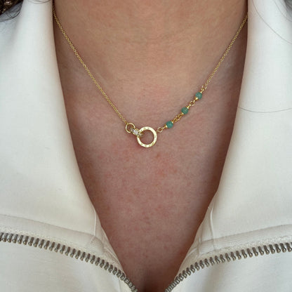 Monroe Rings of Love Rosary Beads Necklace