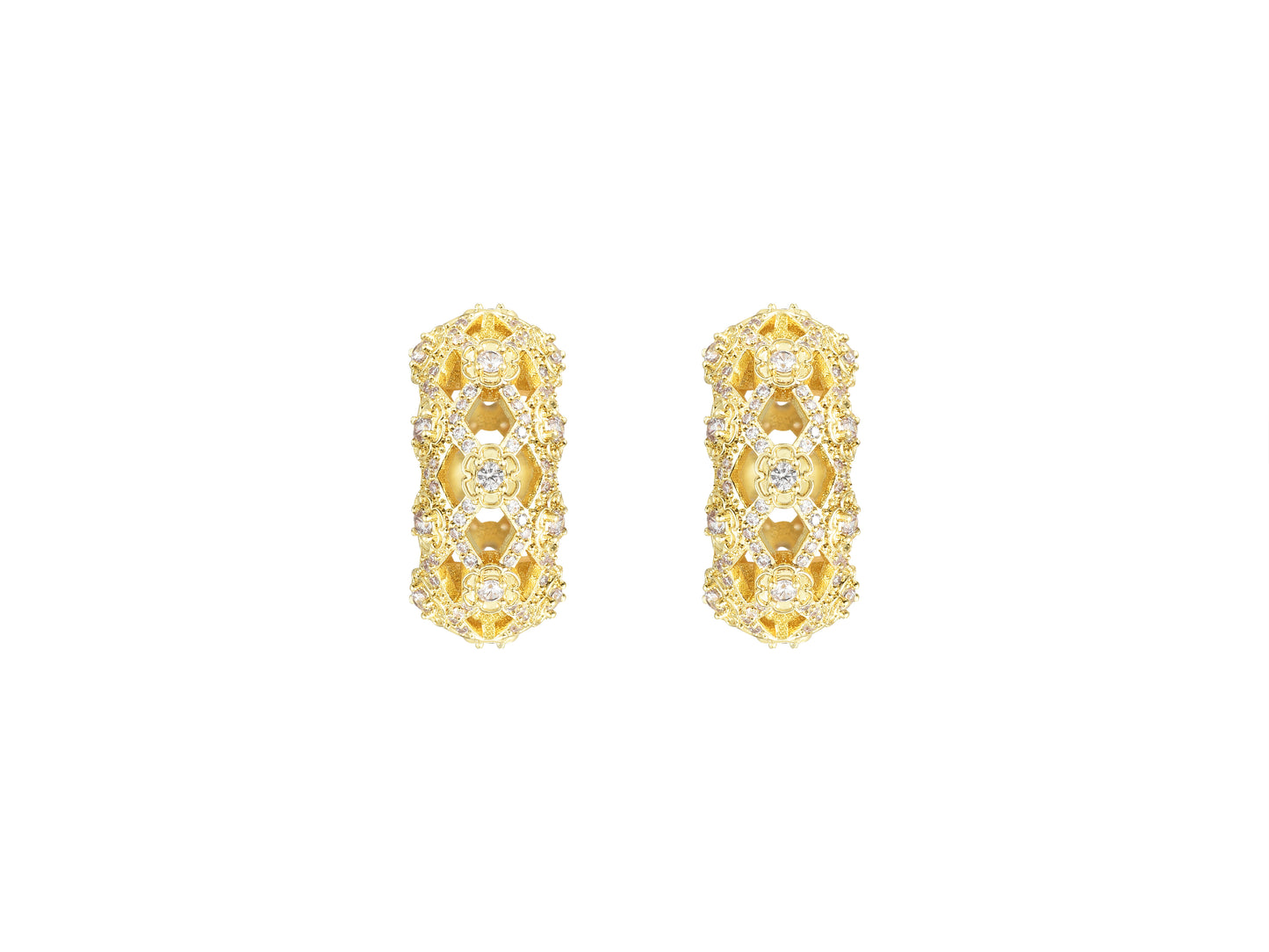 Tashi Trellis Huggie Earrings