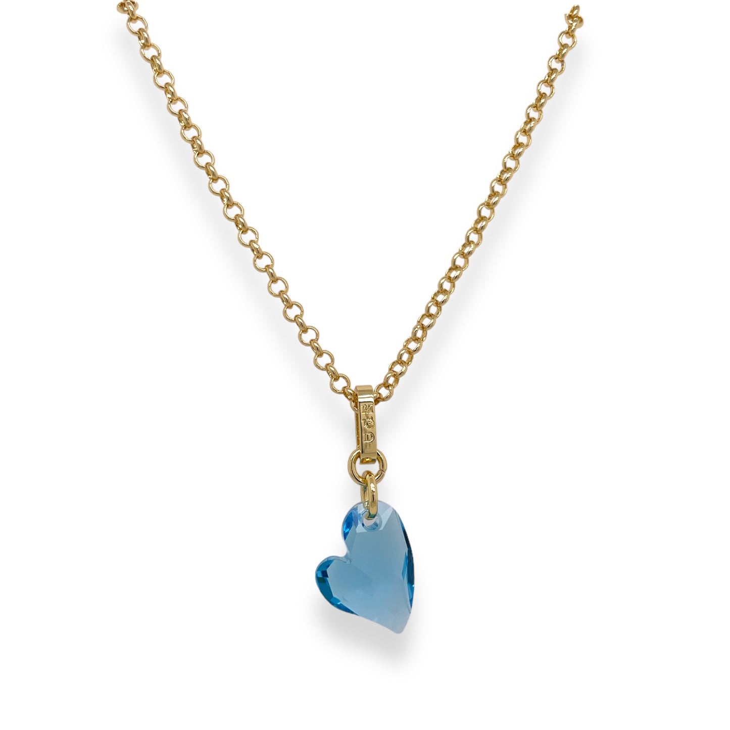 Ari Small Cupid Crystal Heart Necklace