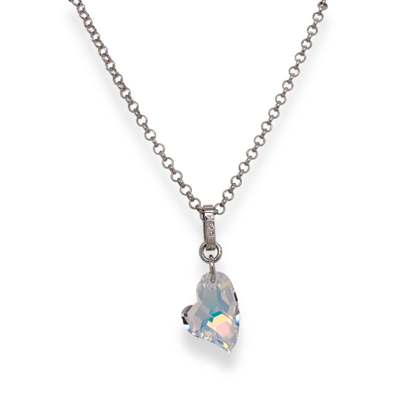 Ari Small Cupid Crystal Heart Necklace