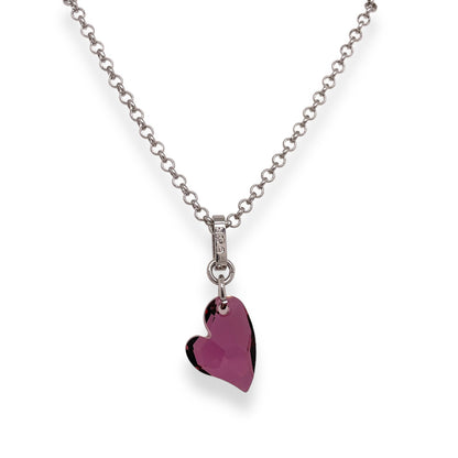 Ari Small Cupid Crystal Heart Necklace