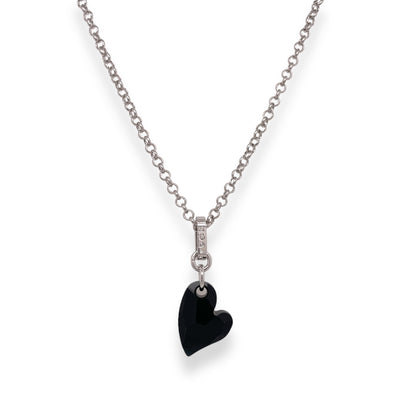 Ari Small Cupid Crystal Heart Necklace