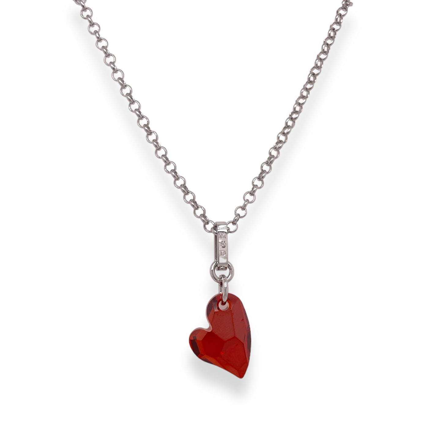 Ari Small Cupid Crystal Heart Necklace