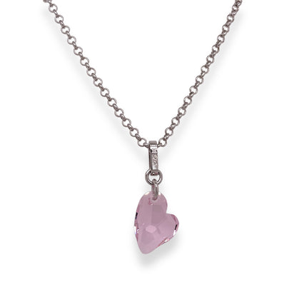 Ari Small Cupid Crystal Heart Necklace