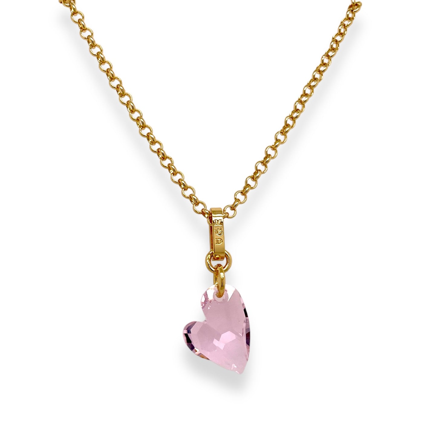 Ari Small Cupid Crystal Heart Necklace