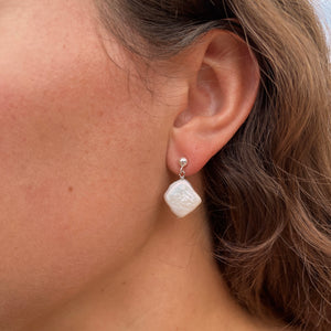 Rachel Coin Pearl Earrings