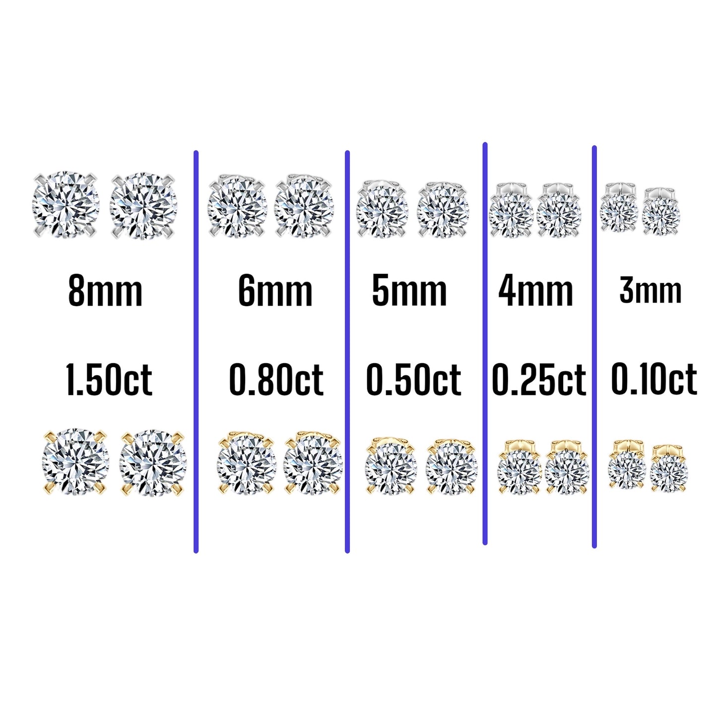 Morgan Crystal Stud Earrings Set