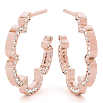 hoop earrings with crystals