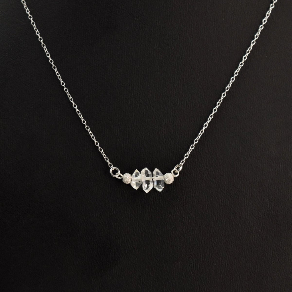 Herkimer Diamond 'Minimalist' Bar Necklace - Minkaa Daisy