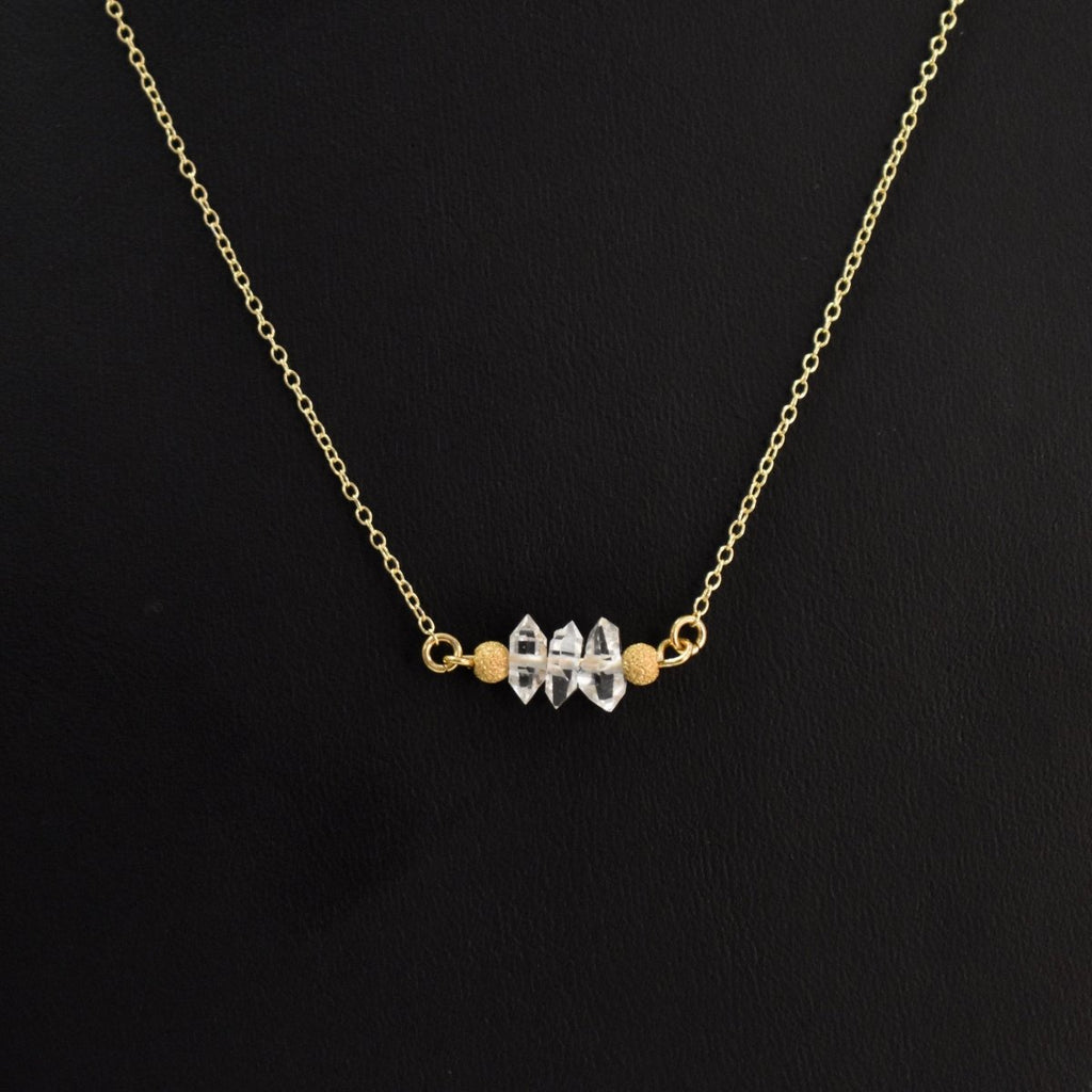 Herkimer Diamond 'Minimalist' Bar Necklace - Minkaa Daisy