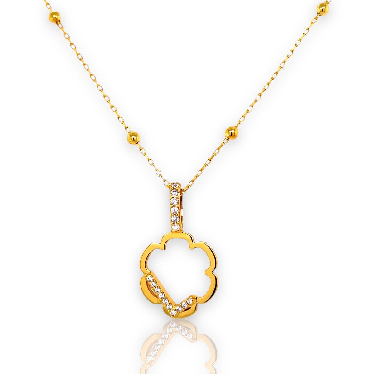 Peyton Mini Daisy Initial Necklace