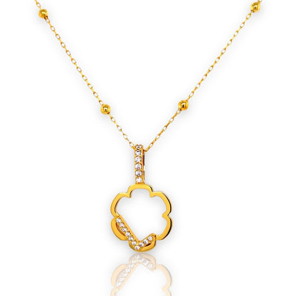 Peyton Mini Daisy Initial Necklace