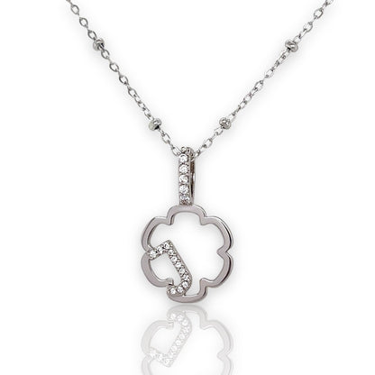 Peyton Mini Daisy Initial Necklace