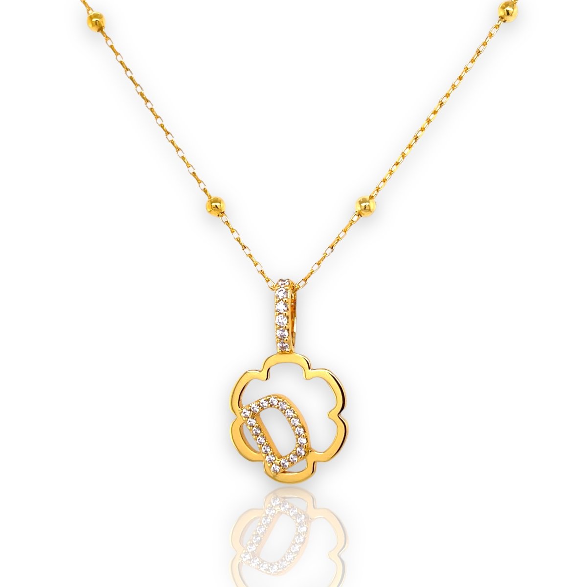 Peyton Mini Daisy Initial Necklace