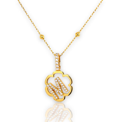 Peyton Mini Daisy Initial Necklace