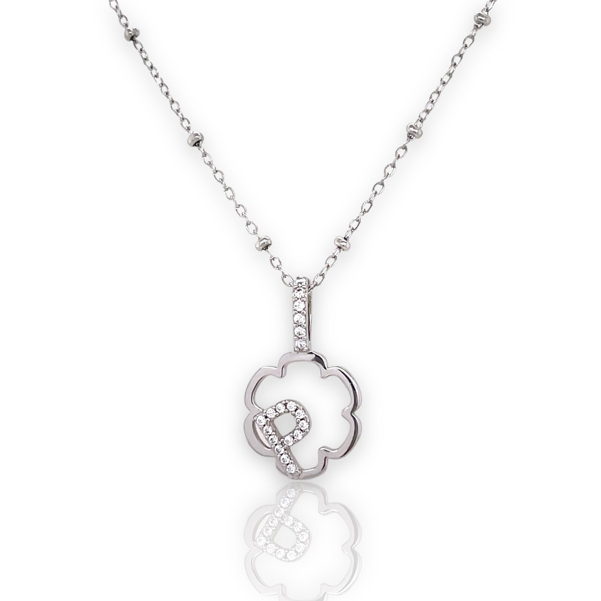 Peyton Mini Daisy Initial Necklace