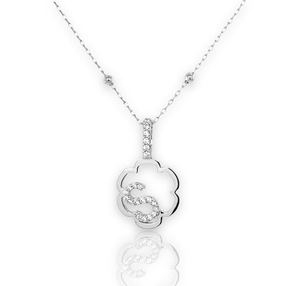 Peyton Mini Daisy Initial Necklace