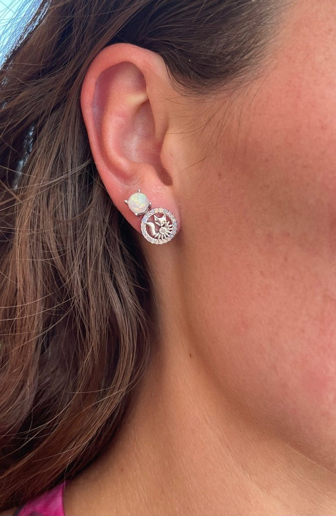 Opal Orbiting Crystal Fox Bundle Earrings - Minkaa Daisy