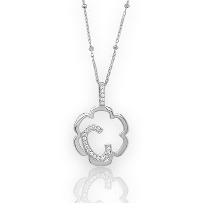 Peyton Daisy Initial Necklace