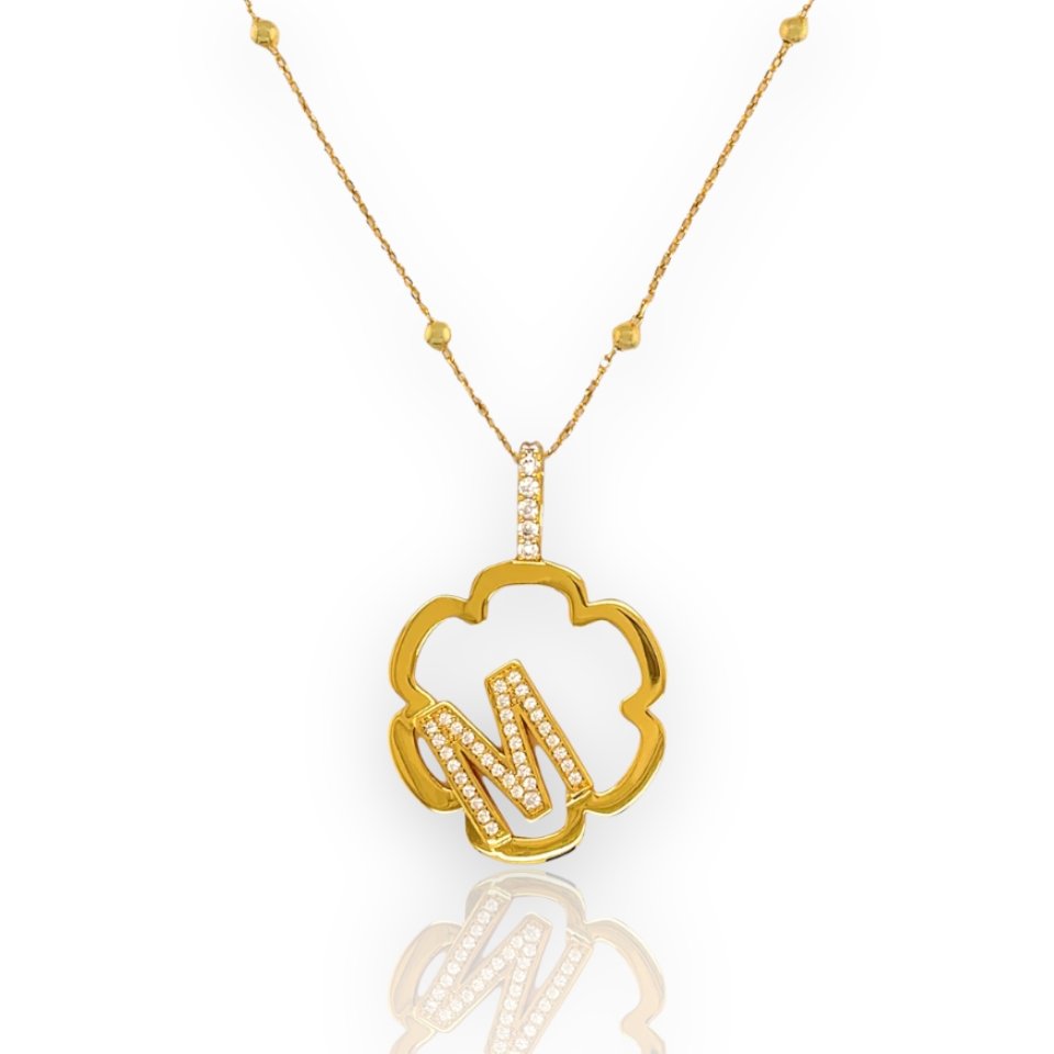 Peyton Daisy Initial Necklace