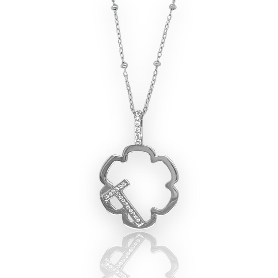 Peyton Daisy Initial Necklace