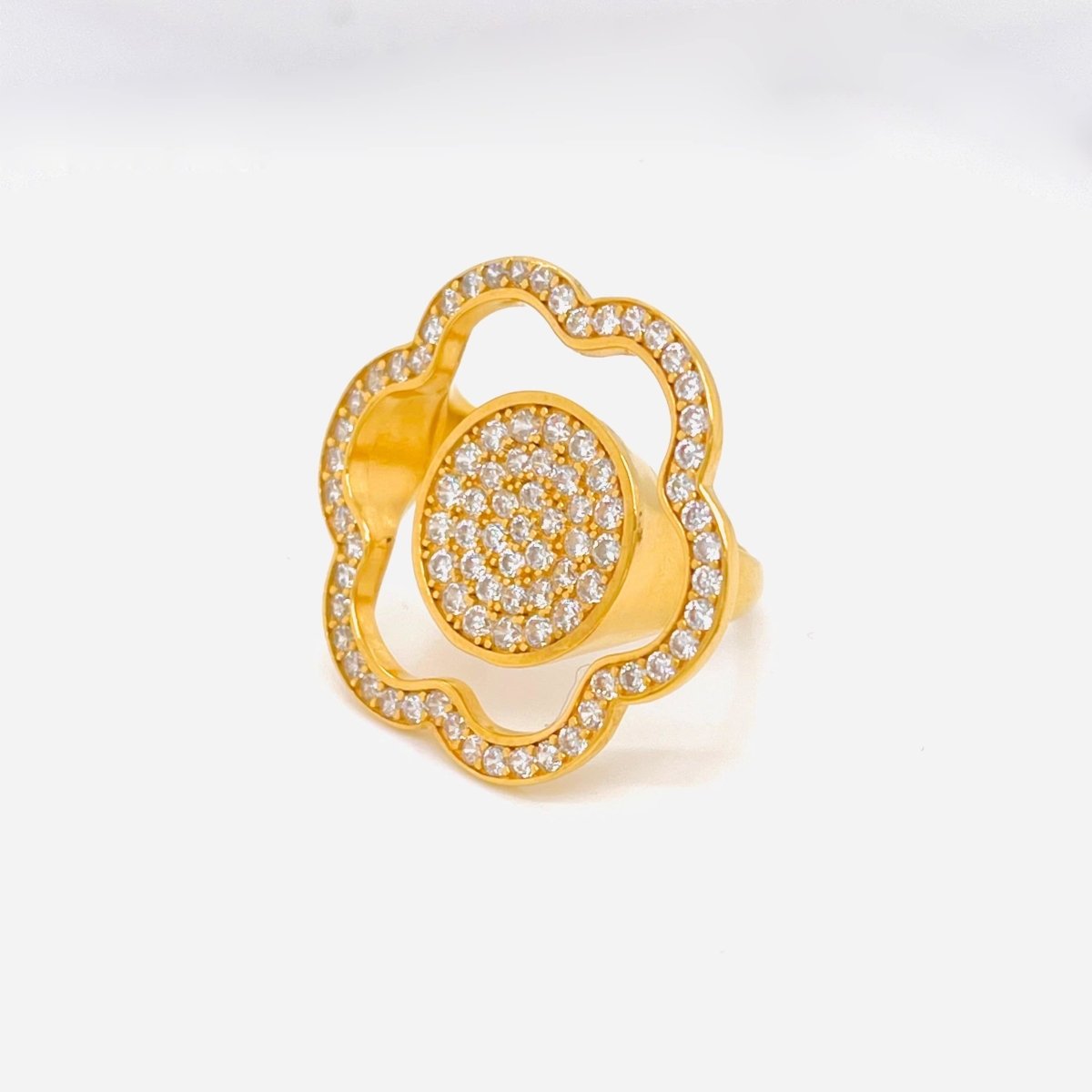 Sterling Silver Free Floating Daisy Ring - Minkaa Daisy