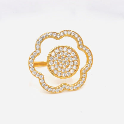 Sterling Silver Free Floating Daisy Ring - Minkaa Daisy