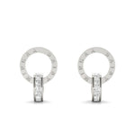 Sterling Silver Micro Hula Hoop Logo Earrings - Minkaa Daisy