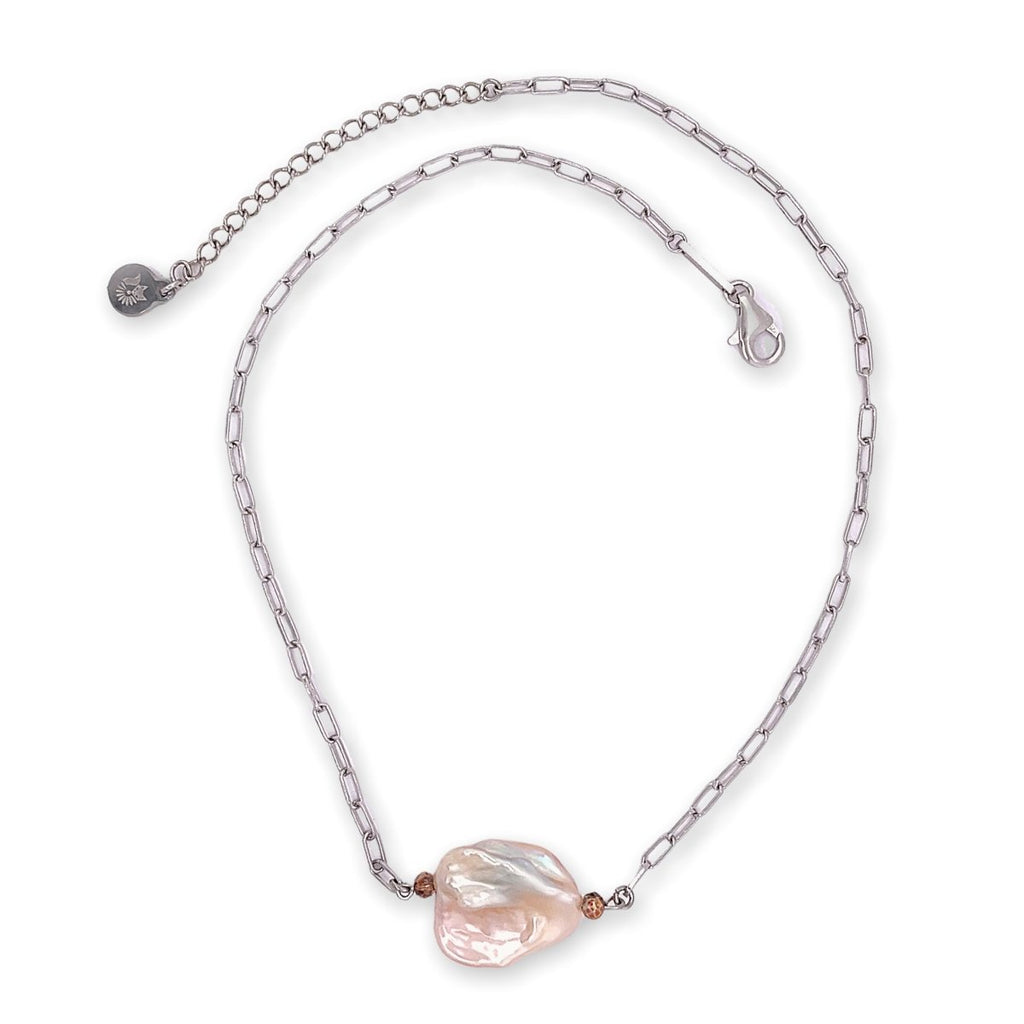Sterling Silver Kashy Pearl Charismatic Necklace - Minkaa Daisy